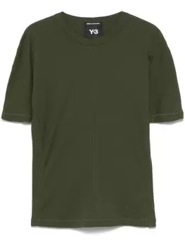 Y-3 футболка из органического хлопка, зеленый