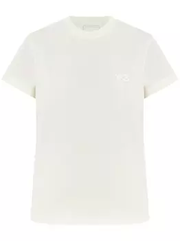 Y-3 футболка с логотипом, нейтральный цвет