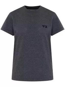 Y-3 футболка с логотипом, серый