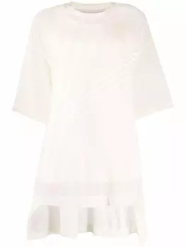 Y-3 футболка с сетчатой вставкой, серый