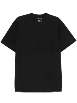 Y-3 футболка со шлицей, черный