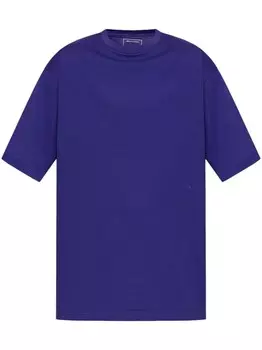 Y-3 хлопковая футболка, синий