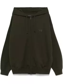 Y-3 худи FL Zip, зеленый