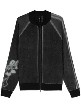 Y-3 кардиган GFX в рубчик, черный