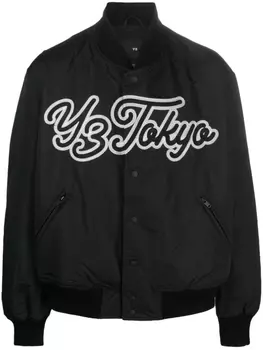 Y-3 куртка Y-3 Team с вышитым логотипом, черный
