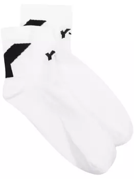 Y-3 носки вязки интарсия с логотипом, белый