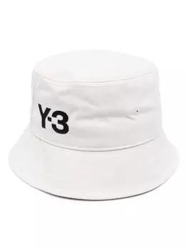 Y-3 панама с вышитым логотипом, серый