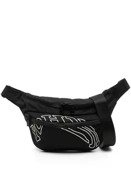 Y-3 поясная сумка с вышитым логотипом, черный