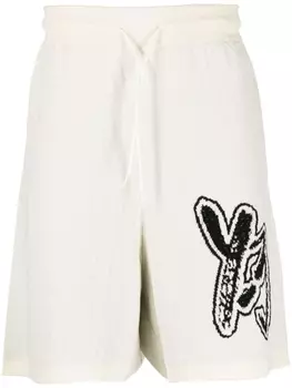 Y-3 шорты-бермуды с логотипом, нейтральный цвет
