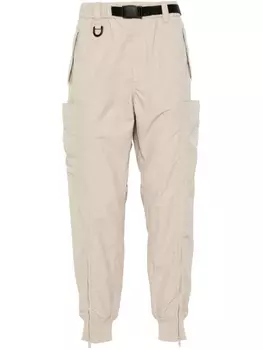 Y-3 спортивные брюки с жатым эффектом, нейтральный цвет