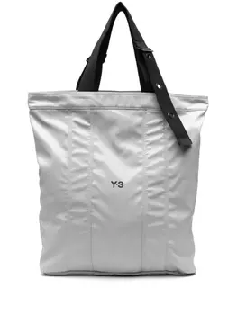 Y-3 сумка-тоут с логотипом, серый