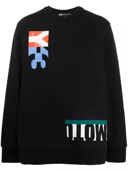 Y-3 толстовка M-cut с графичным принтом, черный