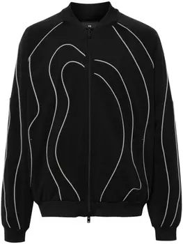 Y-3 толстовка на молнии с аппликацией, черный