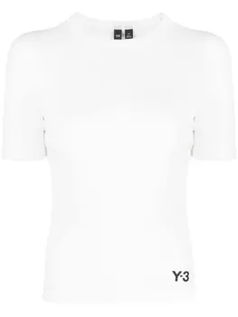 Y-3 топ из органического хлопка с короткими рукавами, белый