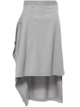 Y-3 юбка асимметричного кроя с логотипом, серый