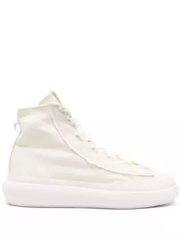 Y-3 высокие кеды Nizza с эффектом потертости, белый