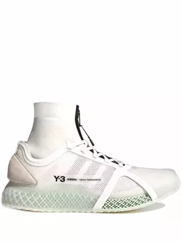 Y-3 высокие кроссовки Runner 4D IOW, белый