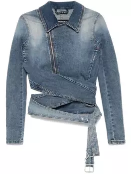 Y/Project джинсовая куртка с запахом, синий