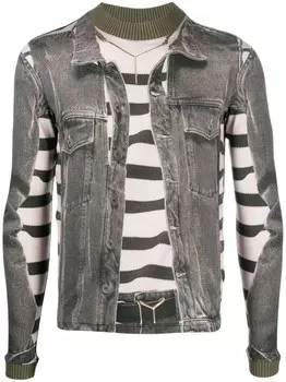 Y/Project футболка с длинными рукавами и эффектом тромплей, зеленый