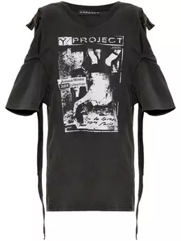 Y/Project мини-платье с вырезом, черный