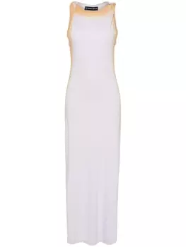 Y/Project платье макси с принтом, фиолетовый