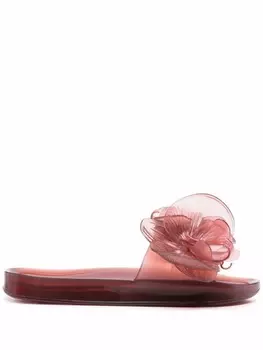 Y/Project шлепанцы с цветочной аппликацией, красный