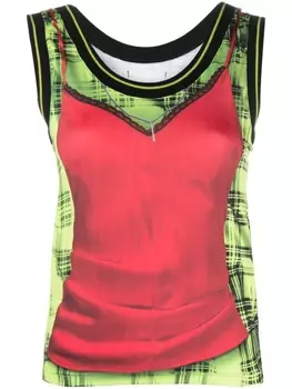 Y/Project топ с эффектом тромплей, зеленый