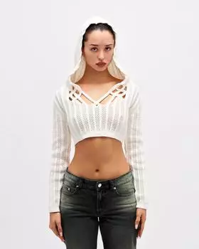 Y/Project взаный топ с капюшоном Marc Jacobs, слоновая кость