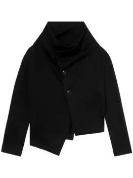 Y's блейзер асимметричного кроя с воротником-стойкой, черный
