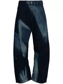 Y's джинсы с широкими штанинами и пятнистой ластовицей, синий