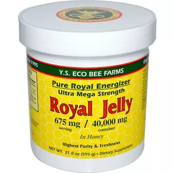 Y.S. Eco Bee Farms Мед с Маточным Молочком 675 мг 21.0 унций (595 г)