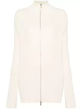 Y's кардиган в рубчик на молнии, белый