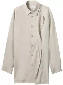 Y's льняная рубашка на пуговицах, нейтральный цвет