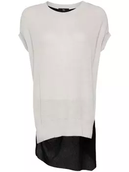 Y's многослойная футболка асимметричного кроя, серый