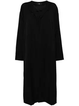 Y's однобортное многослойное пальто, черный