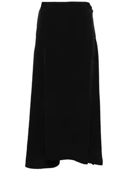 Y's расклешенные брюки асимметричного кроя, черный