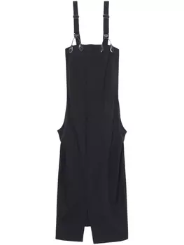 Y's шерстяное платье с квадратным вырезом, черный