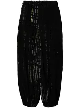 Y's зауженные брюки в клетку, черный