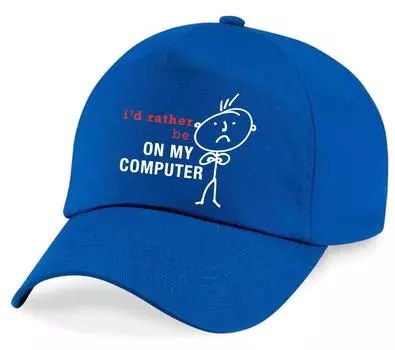 Я бы предпочел быть в кепке от компьютера 60 SECOND MAKEOVER, синий