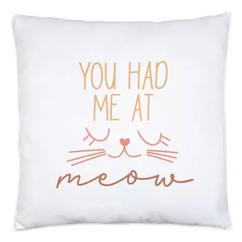 Я был у вас на подушке «Мяу», включая наполнитель. Идея подарка для любителя кошек. Кошка, мама, кот, папа Hey!Print