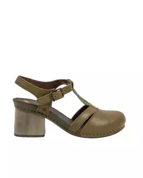 Я хочу кожаные босоножки на каблуке Art, зеленый