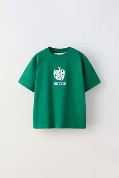 Я люблю нью-йорк футболка ZARA, зеленый