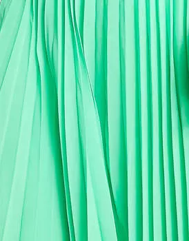 Яблочно-зеленая плиссированная юбка миди ASOS DESIGN