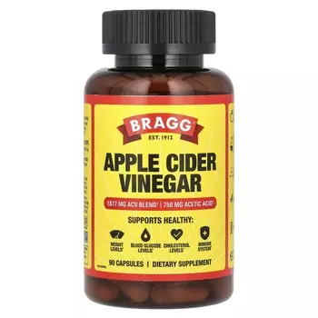 Яблочный уксус Bragg, 90 капсул