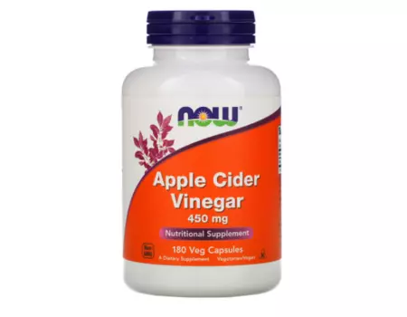 Яблочный уксус NOW Foods 450 мг, 180 растительных капсул