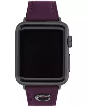 Ягодный кожаный ремешок apple, 38, 40, 41 мм COACH, красный