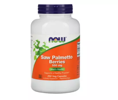 Ягоды карликовой пальмы NOW Foods 550 мг, 250 растительных капсул