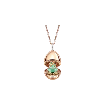 Яйцо faberg essence из розового золота и зеленого лака - 1258fp2370