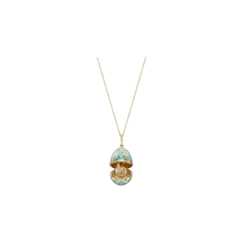 Яйцо faberg heritage из желтого золота, курица из гильошированной эмали, бирюзы и бриллиантов - 1151fp1442