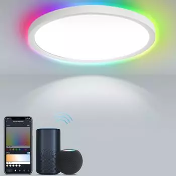 Yakimz Smart LED потолочный светильник 24Вт - лампы для спальни, лампа, потолочный светильник, RGB с регулируемой яркостью, белый